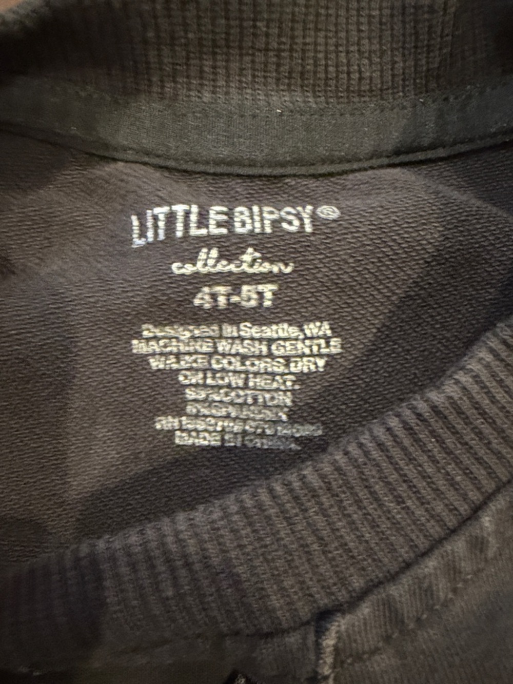 Little Bipsy Boy’s Black Crewneck Pullover Sweater Size 3-4T - C39-082 - Picture 2 of 6
